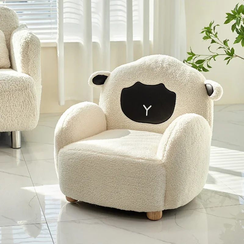 Cute Lamb Leisure Chair Household Rotatable Lazy Sofa Bedroom Children Reading Chair Living Room Bedroom Furniture Cartoon Sofa