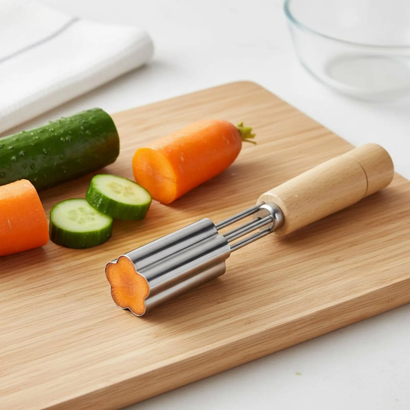 Stainless Steel Pastry Stamp Multifunctional Stainless Steel Food Press Fruit Shape Cutter Easy to Use for Bento Box Assembly