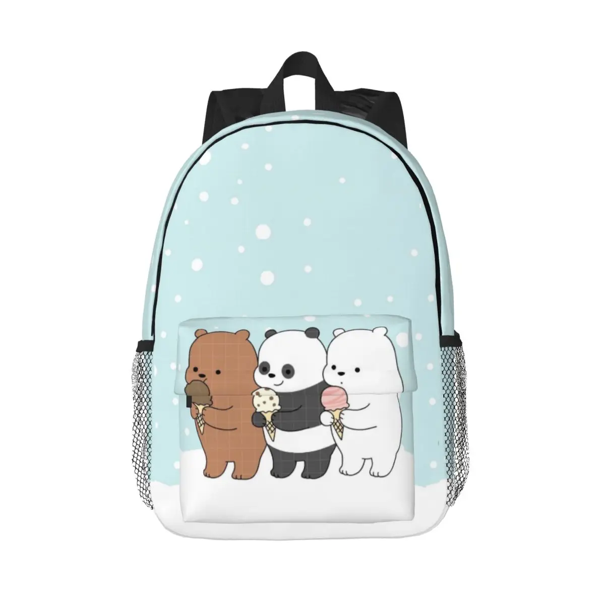 We Bare Bears Printed Lightweight Casual Schoolbag For School, Outdoor, Shopping, Office 15inch