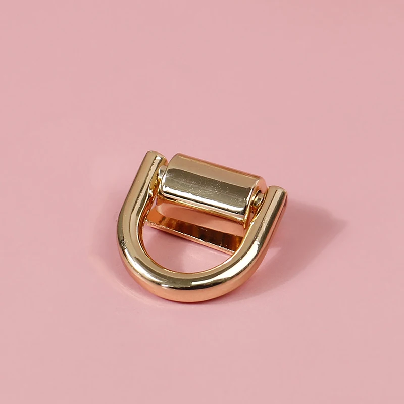 2Pcs D Ring Bag Side Clip Buckles Screw Handbag Chain Handles Connector Bag Strap Belt Hanger DIY Hardware Bag Accessories