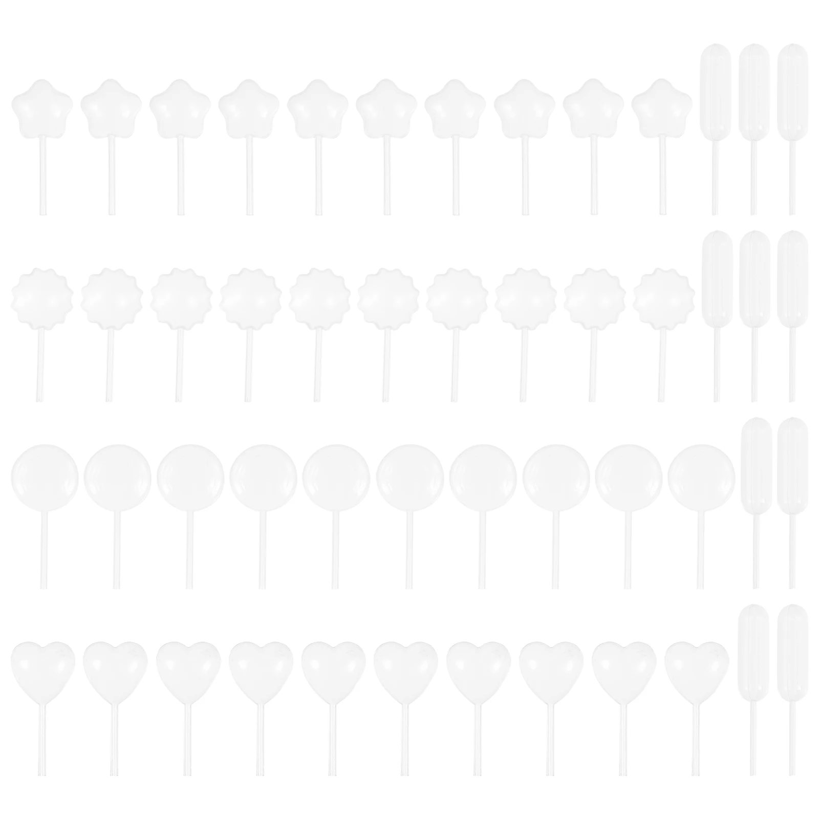 

50Pcs Plastic Jam Droppers Sauce Pipettes for Cake Ice Cream Kitchen Supplies Jam Syringe Plastic Dropper