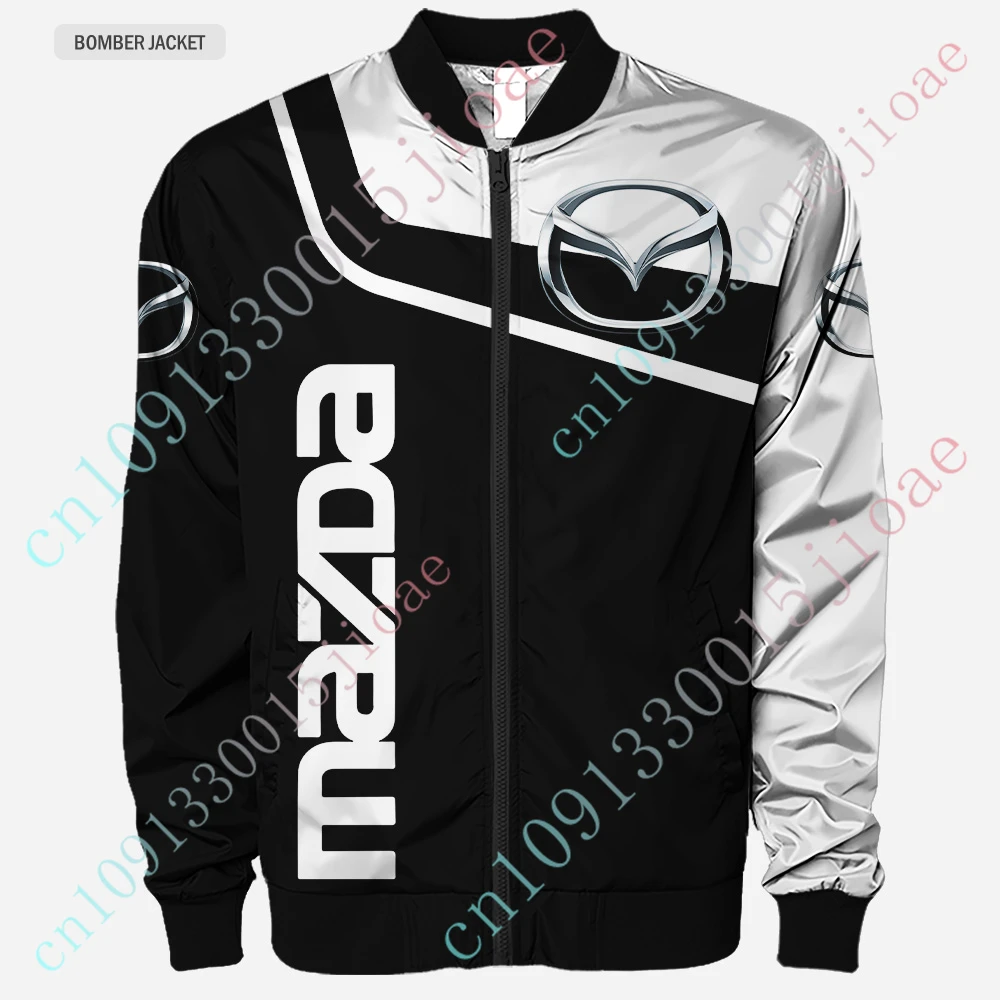 

Mazda Thick Coat Bomber Jacket Jackets For Men's Clothing Techwear Baseball Uniform Harajuku Parkas Windbreaker Custom Logo