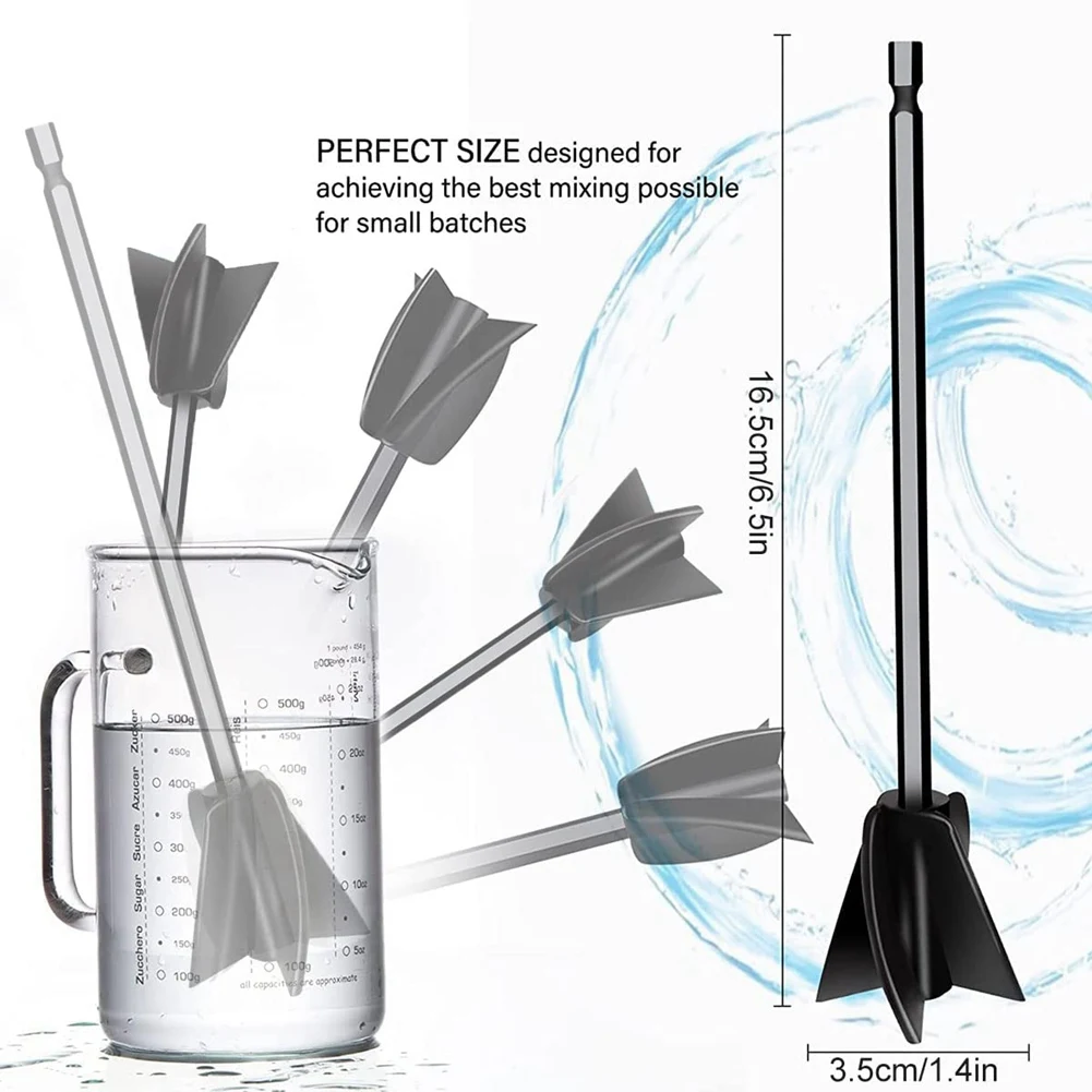 8 Pcs Resin Mixer Epoxy for Powerful Mixing Reusable Multipurpose Epoxy for Drill for Epoxy and Paint Mixer Drill