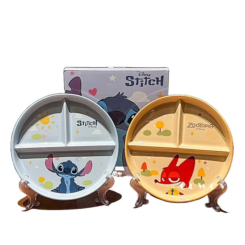 Disney Zootopia Judy Nick cartoon anime cute ceramic divided plate creative Kawaii student tableware plate gift wholesale