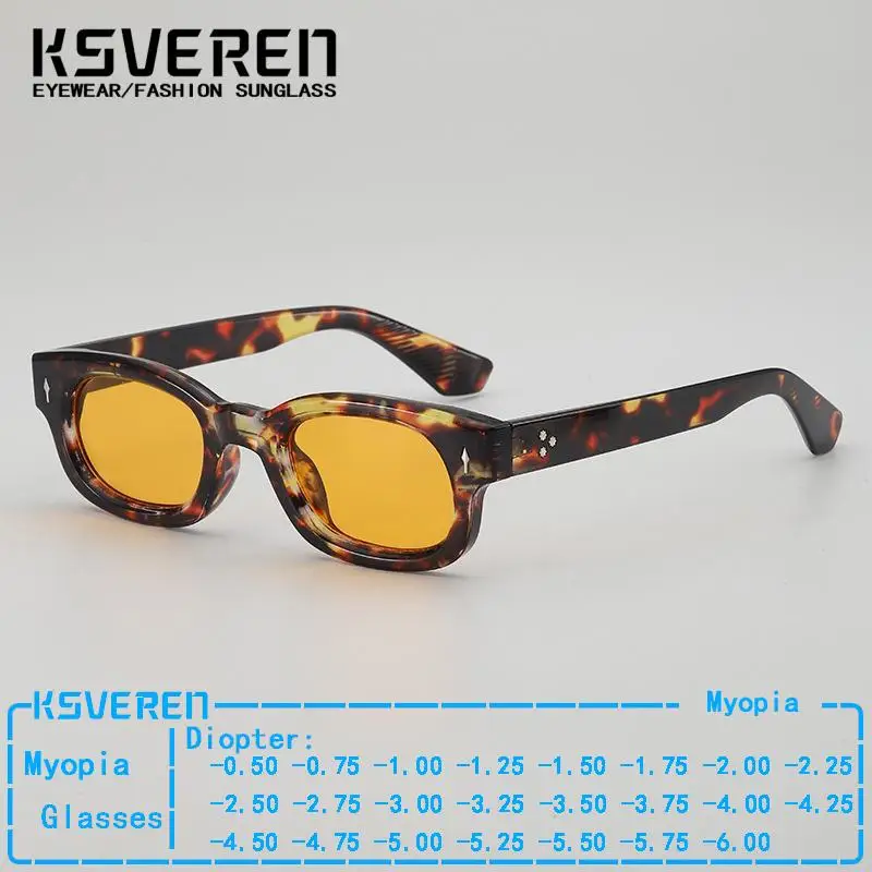

Vintage Small Myopia Sunglasses Men Women Finished Nearsighted Eyeglasses Tinted Lens Outdoor Driving Glasses UV Protection