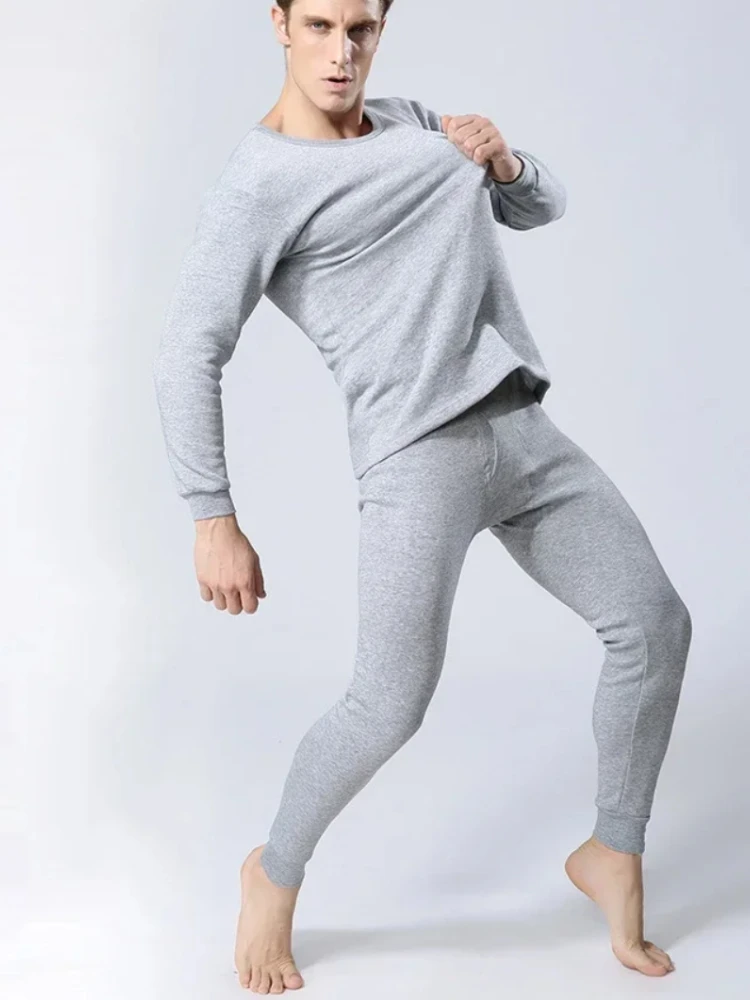 

Зимнее термобелье, мужские кальсоны, сохраняющие тепло, комплект из топа + брюк, плотная одежда, удобные комплекты термобелья