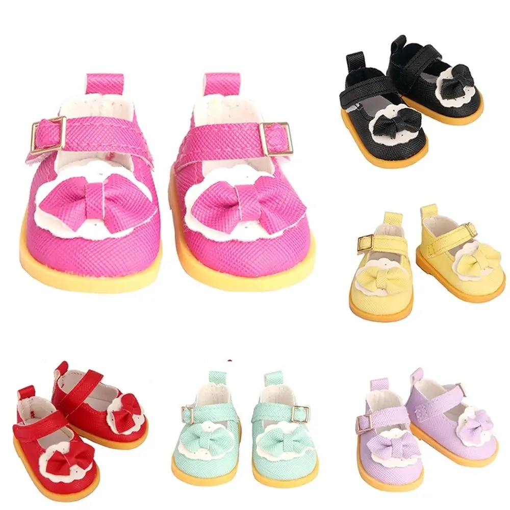 Botas de algodón para muñeca de 14 pulgadas, Mini zapatos de cuero PU, accesorios para muñecas, 5cm