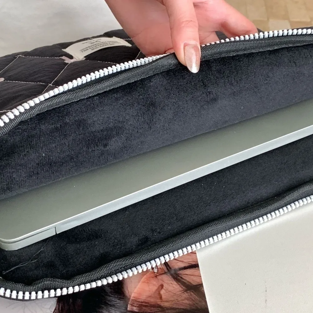 

Carring Case Cute Bow Laptop Sleeve Shockproof Soft Computer Bag 13-14inch Tablet Sleeve Case Travel