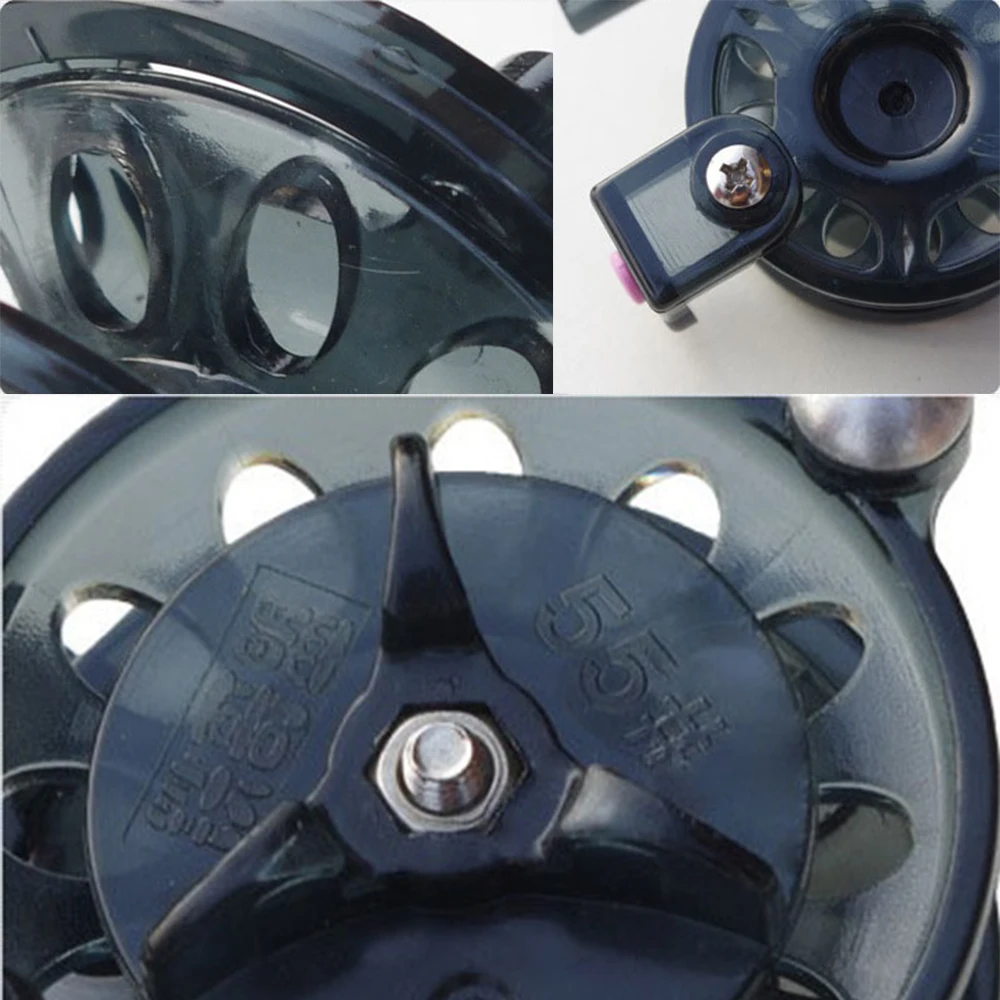 Portable Mini Fly Fishing Reel 45#/55# Carp Winter Ice Fishing Raft Wheel Spool or 1pc 60/62/65cm Ice Fishi Rod Pesca Tackle