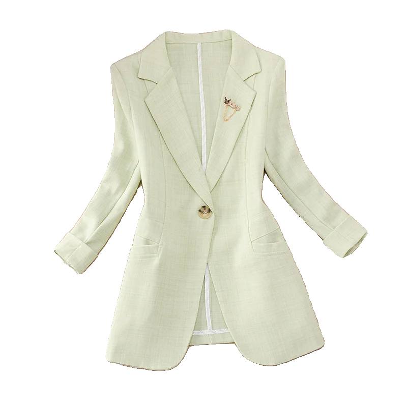 بدلة ضيقة ort Sve Jaet للسيدات لربيع وصيف رفيعة Sle النسخة الكورية سبعة أرباع Sve