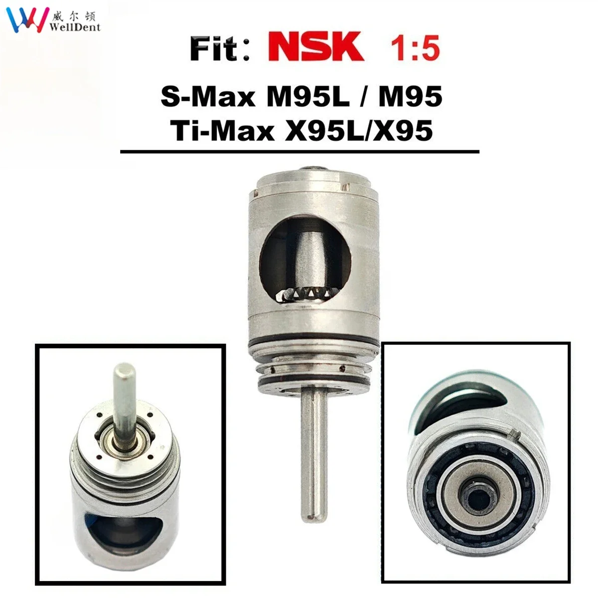 

Dental Spare Part Cartridge Rotor Cartridge Fit for Ti-MAX X95L Dental 1:5 Fiber Optic Low Speed Handpiece