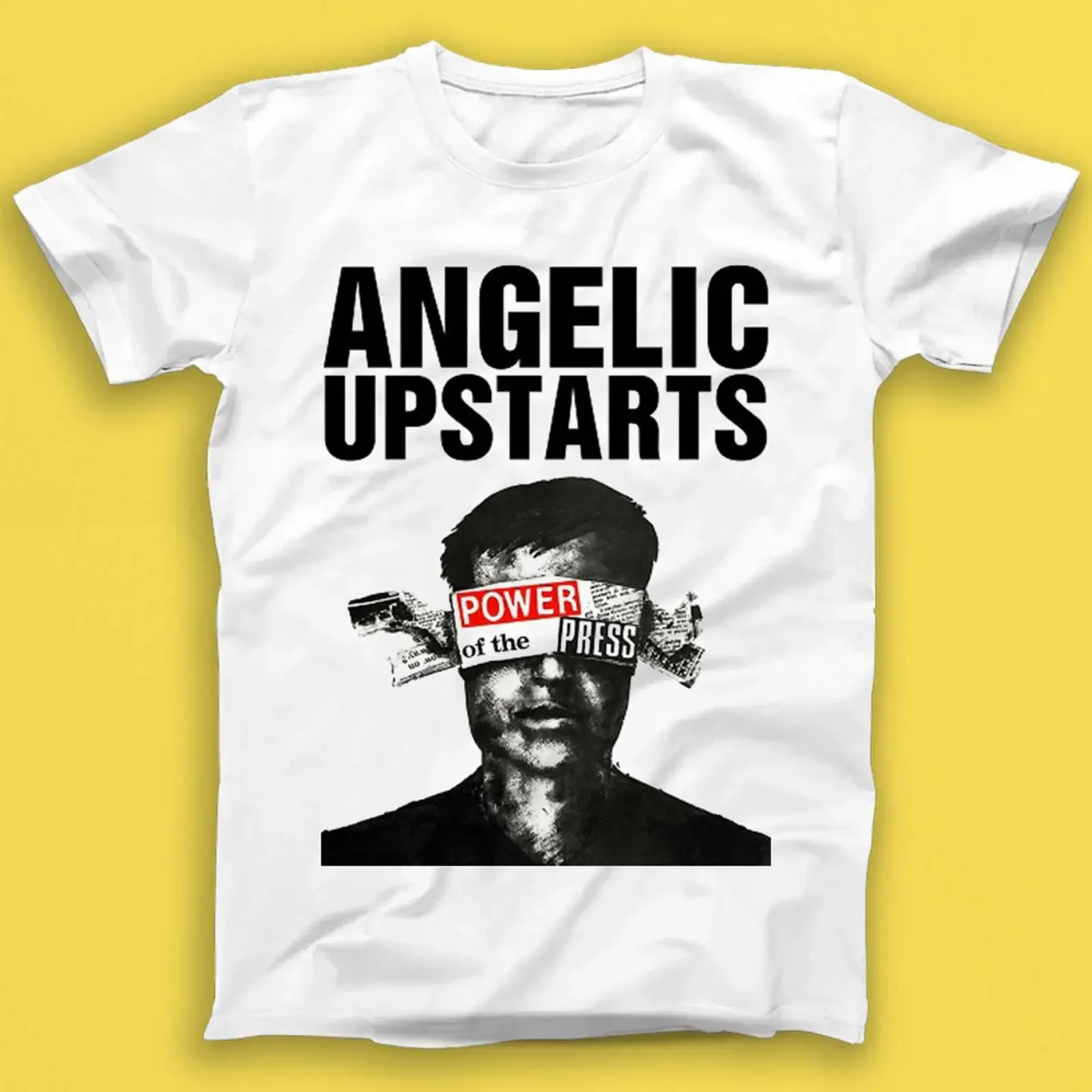 Angelic Upstarts Power Of The Press Punk Rock Music T Shirt 1920 vintage Washed streetwear homme Versatile Slightly