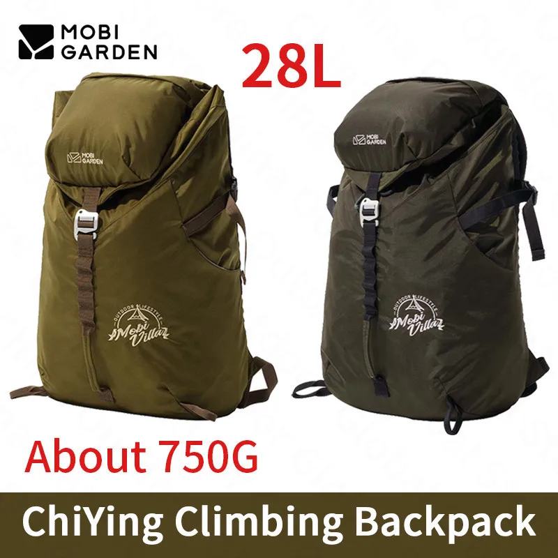 Mobi Garden Hiking Backpack 28L Large Capacity Outdoor Climbing Knapsack Adjustable Webbing Waterproof Backpack Camping Travel