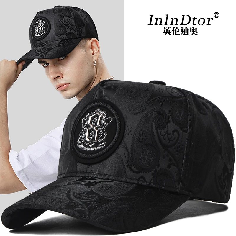 55-60 head circumference Four Seasons cloth paragraph leopard head baseball cap men's wide-brimmed outdoor trucker cap