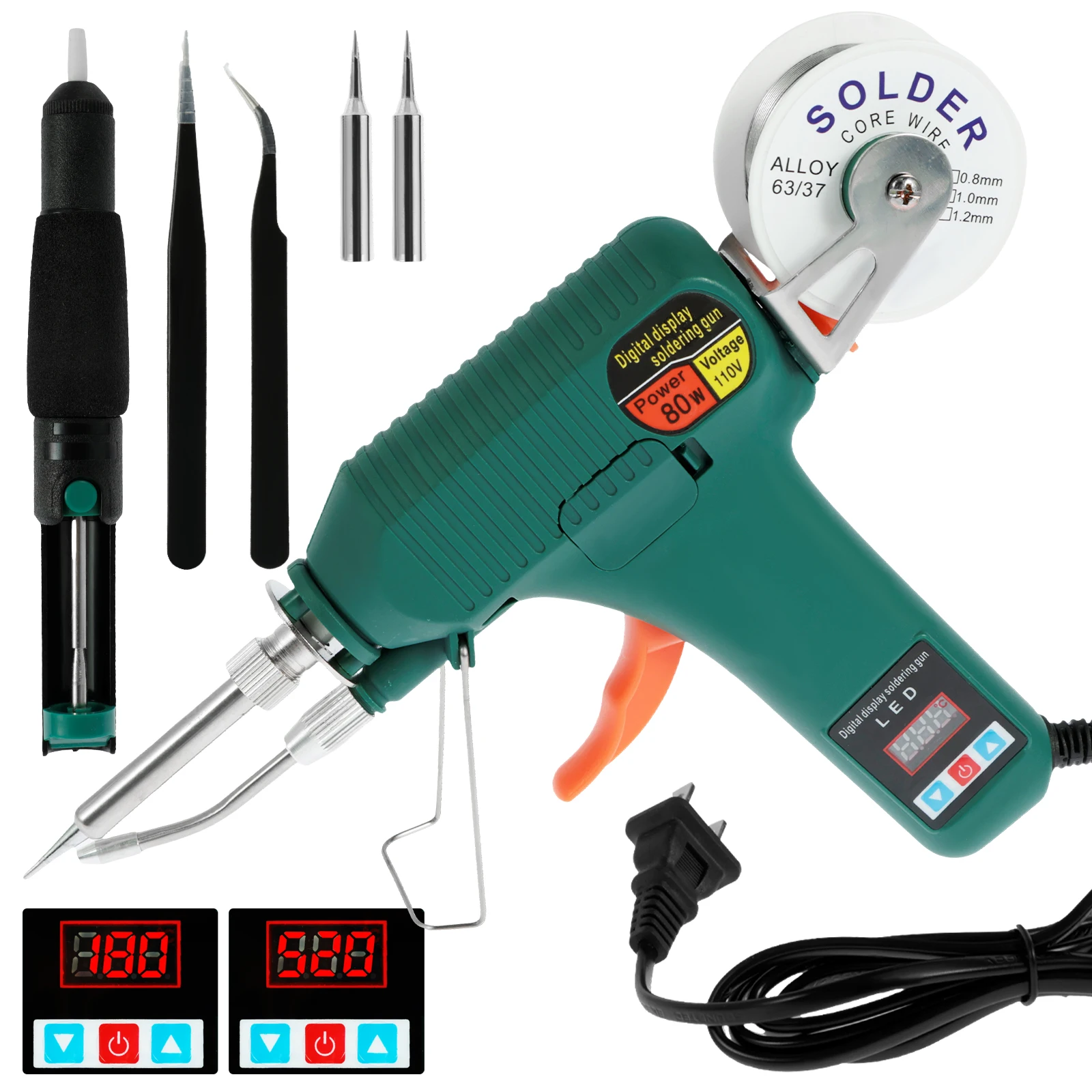 

Electric Soldering Iron Kit with Adjustable Temp 180-520°C/356~932℉ Auto Send Tin Soldering Iron Gun for Welding Repair Tool
