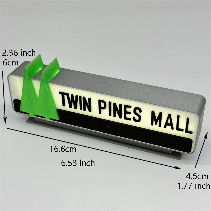 バックトゥザフューチャー TWIN PINES MALL 電飾看板 模型 Classic 17CM Back to the Future The Sign of the Parking TWIN PINES