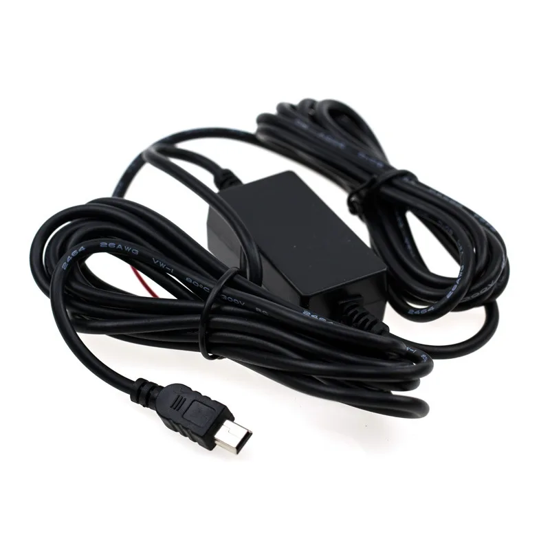 Adaptateur d'alimentation universel pour boîtier d'alimentation, DVR de voiture, DC, 90 °, stocke le câble micro USB, 3.5m, 12V à 5V