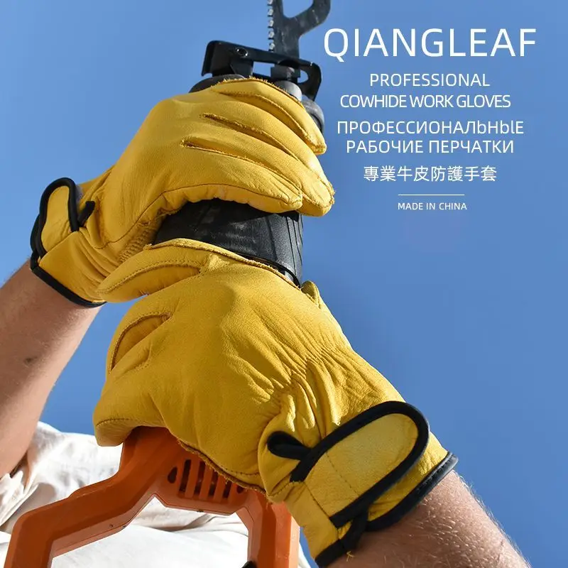 1 Pic Gloves Thick Wear-resistant Protective Work Worker Construction Site Outdoor Work Thickened Motorcycle Rider
