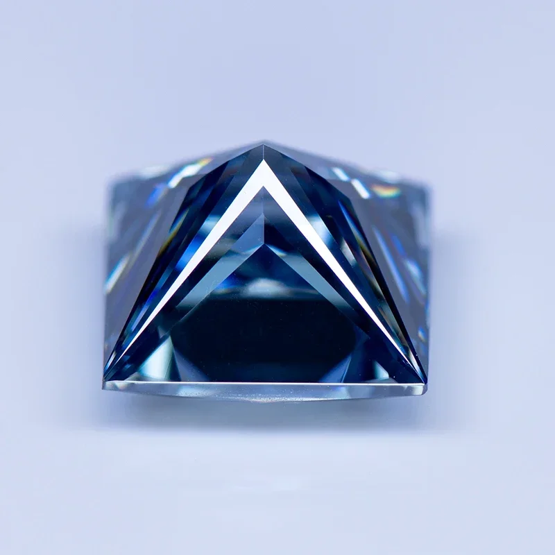 Moissanite หินสีหลัก Royal Blue Princess Cut อัญมณี Lab Grown เพชรผู้หญิง Charms เครื่องประดับทําใบรับรอง GRA