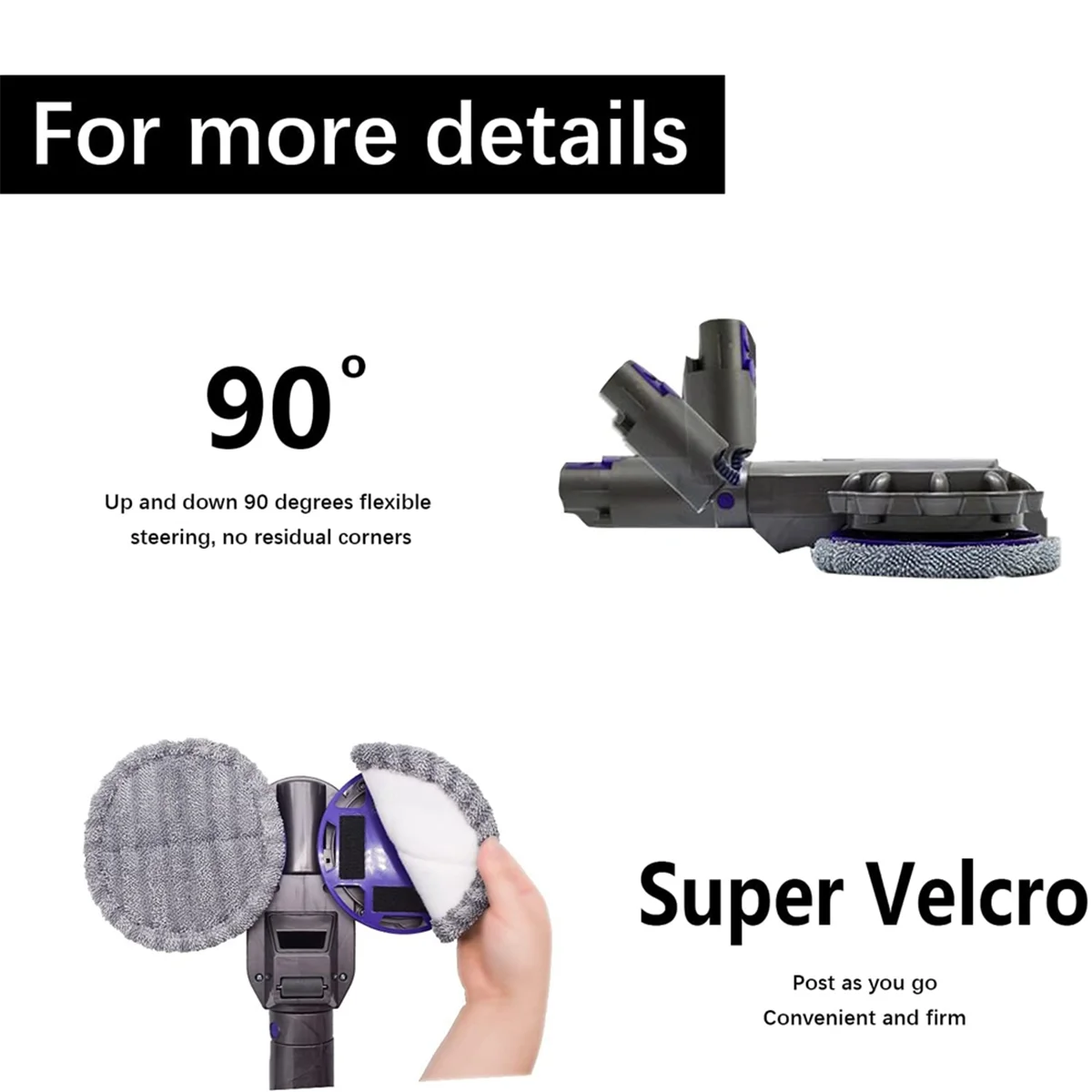 ไฟฟ้าชั้นMopสําหรับV7 V8 V11 V10 V15 เครื่องดูดฝุ่นพร้อมถังน้ําพร้อมสวิตช์Trigger-A07G