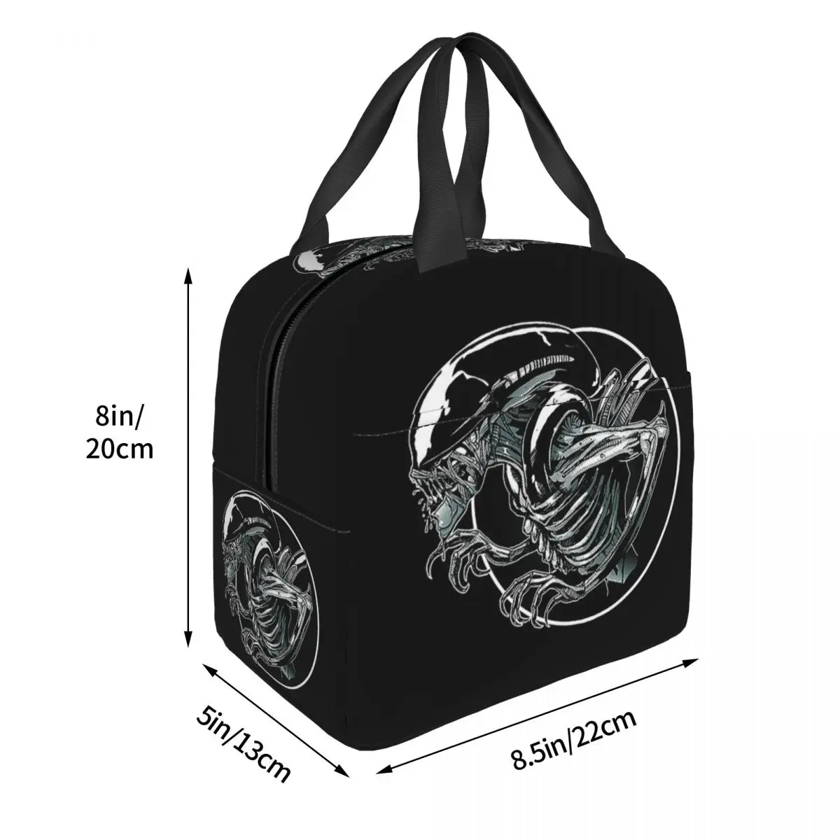 Xenomorph Alien Lunch Bags Insulated Bento Box Lunch Tote Resuable Picnic Bags Thermal Bag for Woman Girl Work