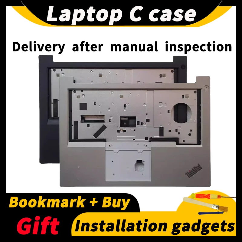 Imagem -01 - Capa para Notebook c para Lenovo Thinkpad Palmrest Prateado e Preto E485 E480 E495 E490 02dl685 01lw159