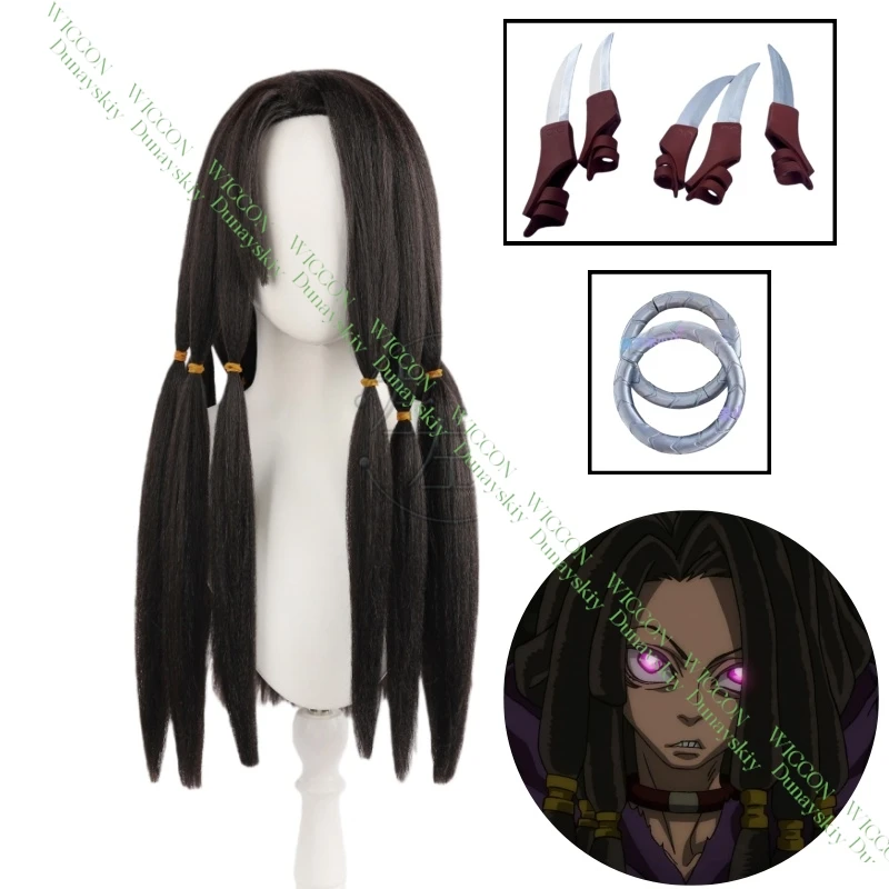 

Black Long Dreads Cosplay Wig Anime Gachiakuta Jabber Wonger for Halloween Carnival Party Women Men