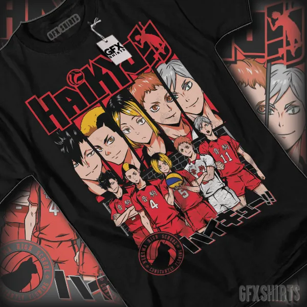 Haikyu Nekoma Shirt Manga Strip Haikyuu Anime Graphic T-Shirt