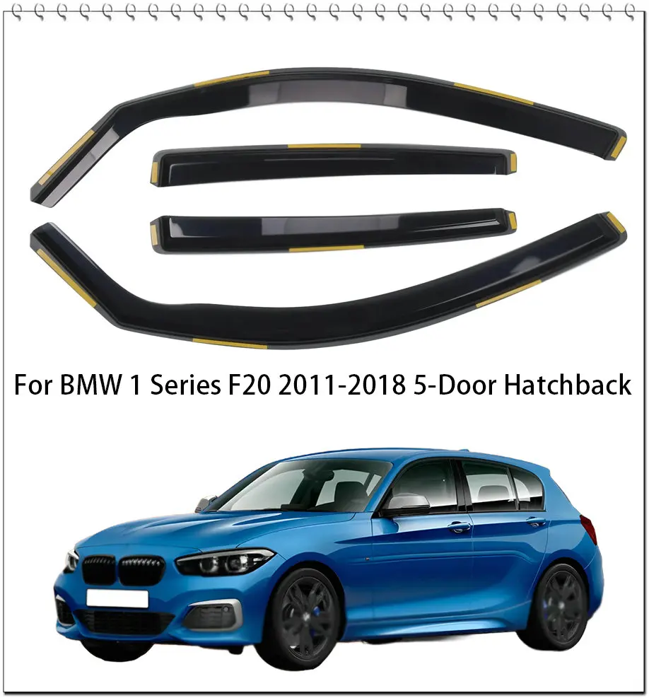 New Thikcer Wind Deflectors Tinted For Ford Fiesta MK7 5-Door Hatchback  2008-2017