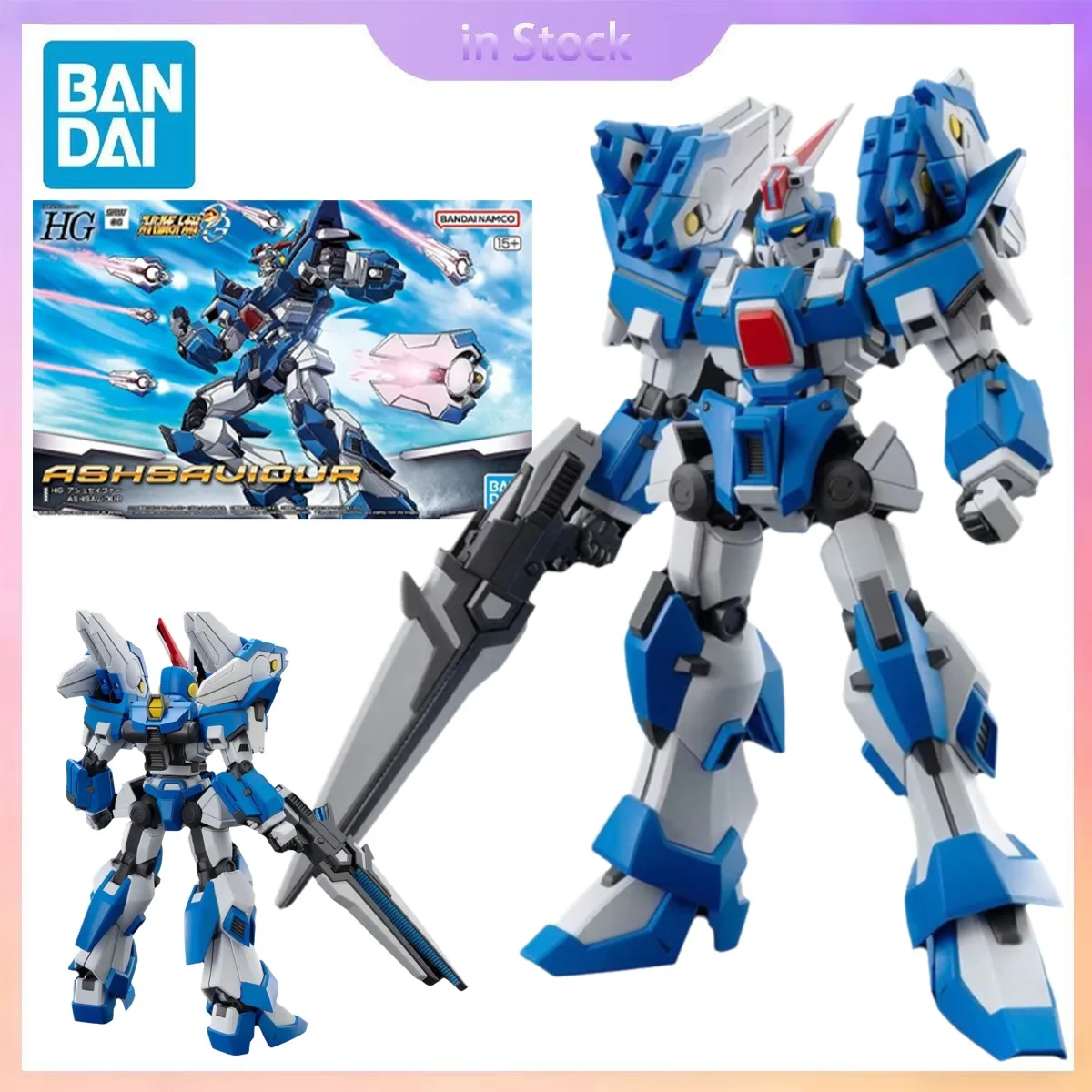 الأصلي بانداي حقيقية في المخزون HG Ashsaviour سوبر روبوت الحروب أنيمي جمع عمل نموذج لجسم أطقم هدية لصبي فتاة