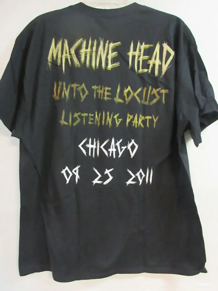 MACHINE HEAD OFFICIAL MERCH UNTO LOCUST BAND CONCERT MUSIC T-SHIRT EXTRA LARGE