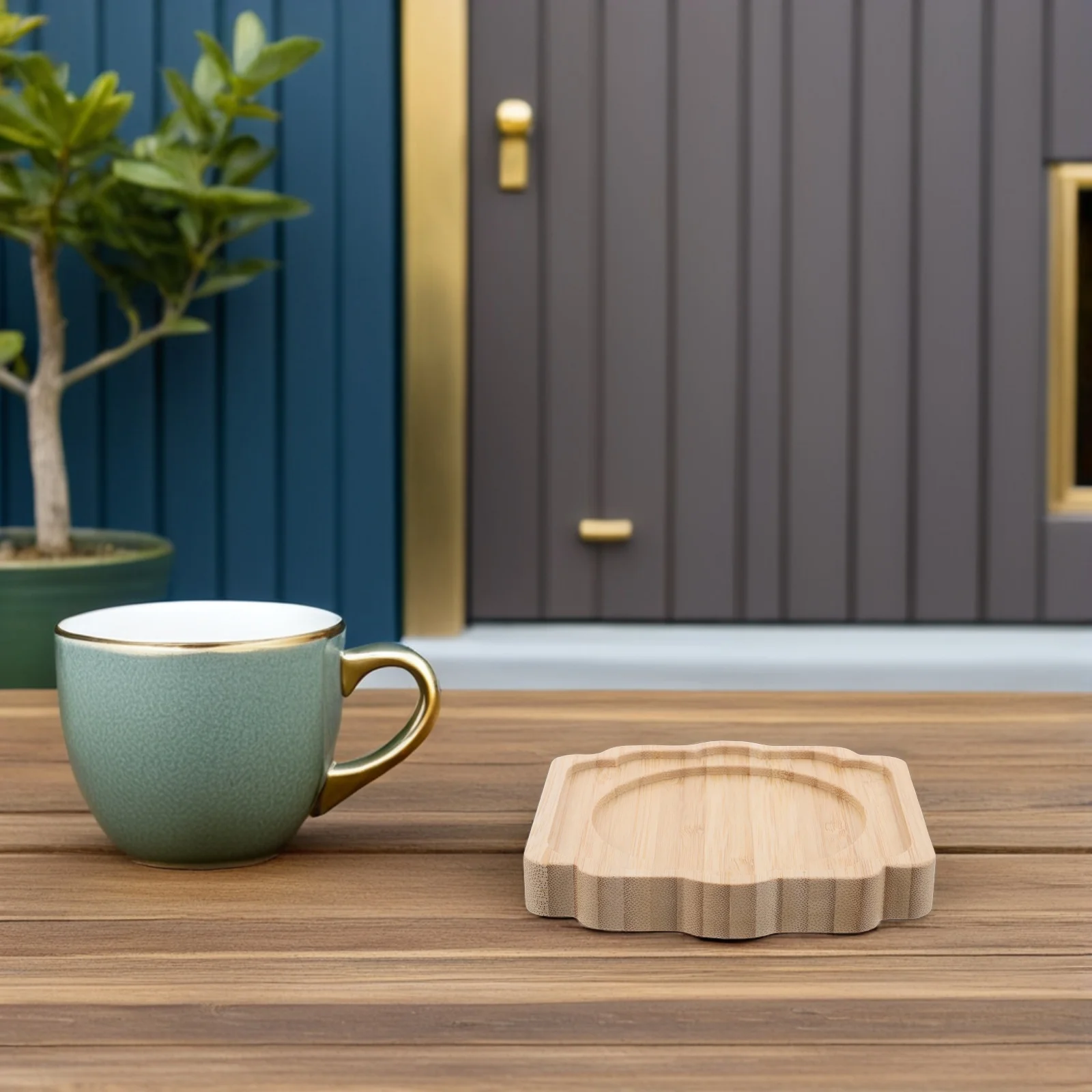 

Bamboo Tray Heat Resistant Insulation Pad For Teapots Bowls Wooden Serving Platter Anti-Scalding Table Protector Mat