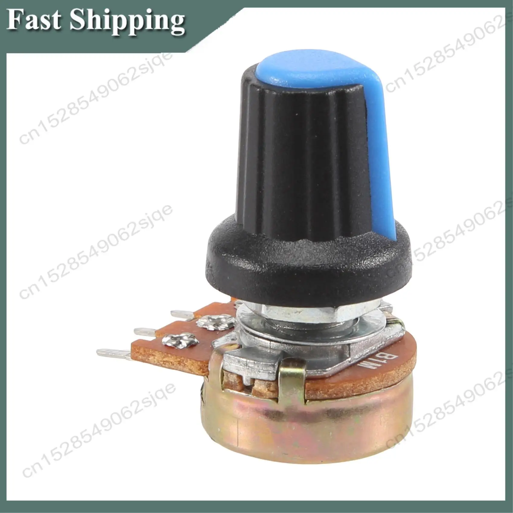 -ABKM 18Pcs/Box WH148 Single Potentiometer Kit B1K/5K/10K/20K/50K/100K/500K/1M With Knobs Single Potentiometer Set Shaft Nuts