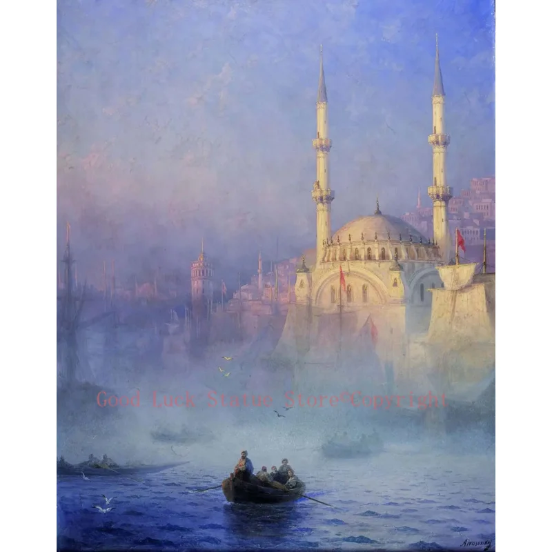 wholesale painting Ivan Konstantinovich Aivazovsky Top-Kahne Mosque (the Nusretiye Mosque in Tophane, Istanbul) PRINT ART