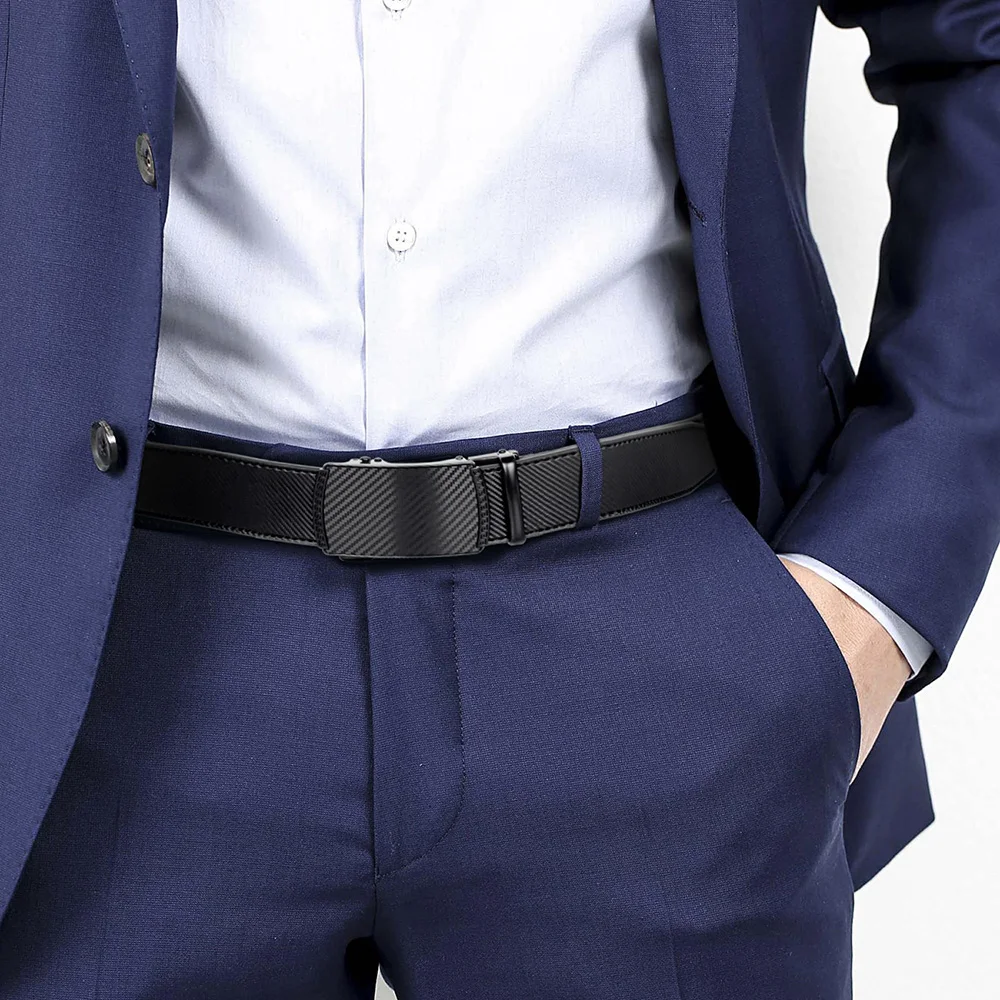 Men Belts  Automatic Buckle Leather Waist Strap Male Waistband Mens High Quality Girdle Belts for Women Men Gifts 115 125cm