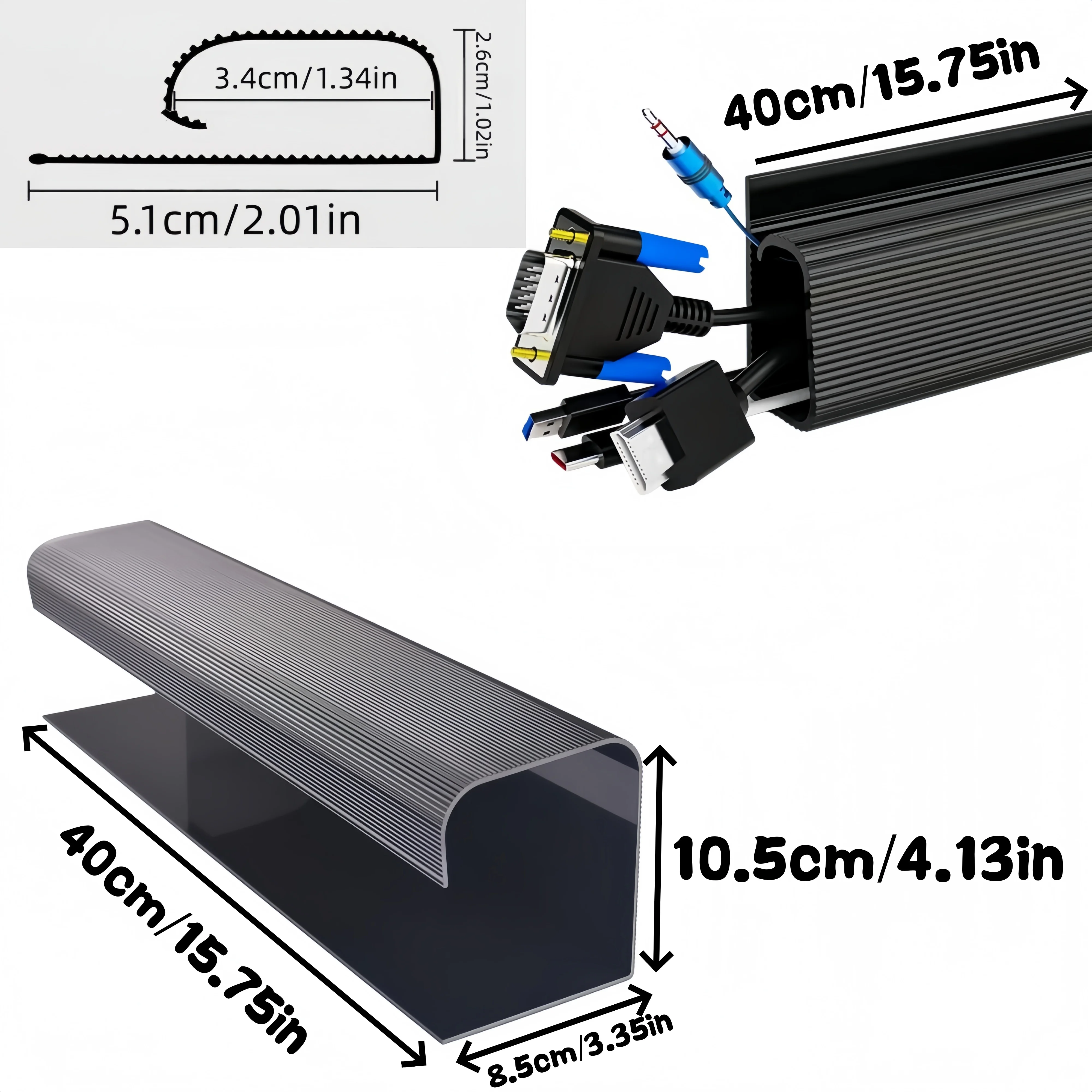 1PC Desktop Undertable Cable Rack Anti-extrusion Floor Cord Cover Self-Adhesive Durable Extension Wiring Duct Cable Protector