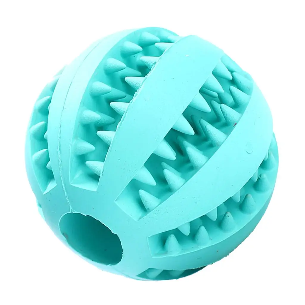 Juguete para perros de 5cm, pelota de goma para entrenamiento, soporte dispensador de golosinas para masticar