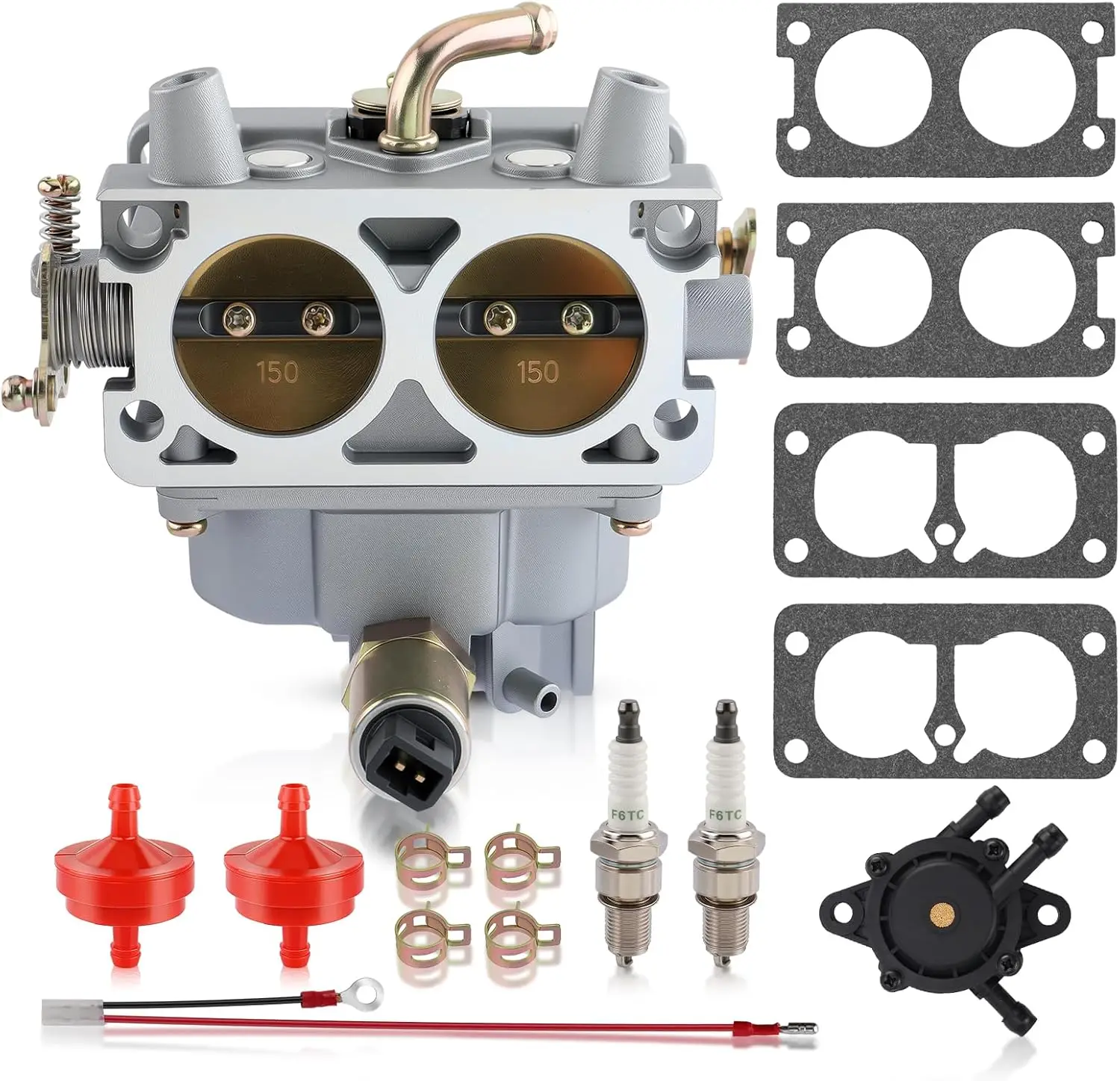 Комплект карбюратора 0E25480ESV для Generac Guardian E0506, замена для 0G4612, GT760, GTH990 с свечой зажигания, топливным насосом и масляным фильтром