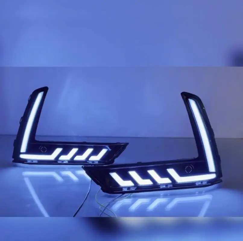 1 пара автомобильных светодиодных дневных ходовых огней для Honda CR-V/CRV 2023 2024, светодиодные DRL дневные ходовые огни, противотуманные фары, сигнальная лампа поворота