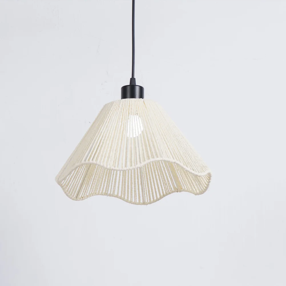 

Paper String Woven Lampshade Retro Hanging Ceiling Pendant Lamp Shade Home Woven Light Cover Durable Lightweight Light Accessory