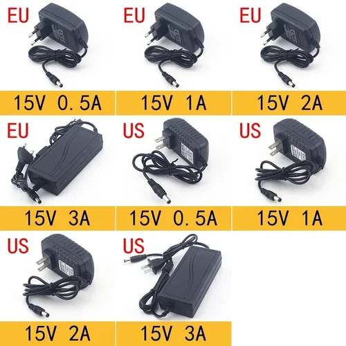 Imagen 2 del producto AC 110-240V DC 3V 5V 6V 9V 12V 15V 24V 0.5A 1A 2A 3A 5A 6A 8A Adaptador de corriente universal Adaptador de cargador Eu Us para luz LED