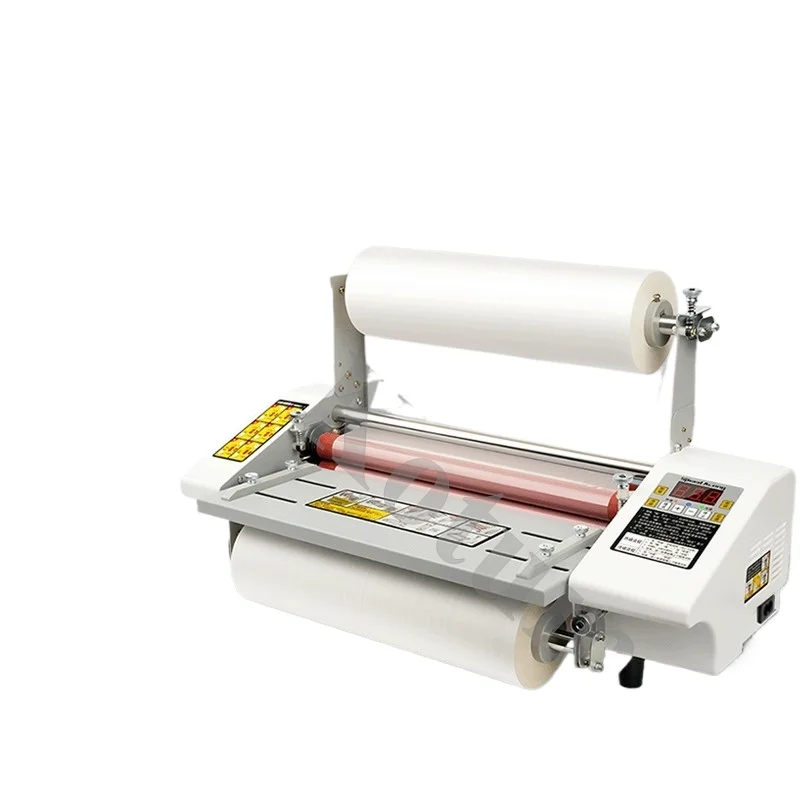 A3+ Paper Laminating Machine Cold  Hot Roll Laminator Four Rollers Office File Laminator 220v Adjustable Speed 0-180℃