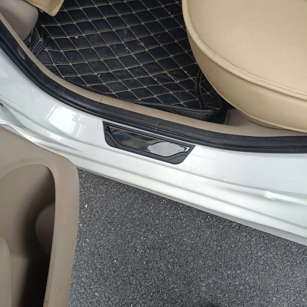 Car Door Sill Protector For MG HS 2019-2027 Welcome Pedal Adhesive Threshold Stickers ABS Stainless Steel Anti-Scratch Auto Part