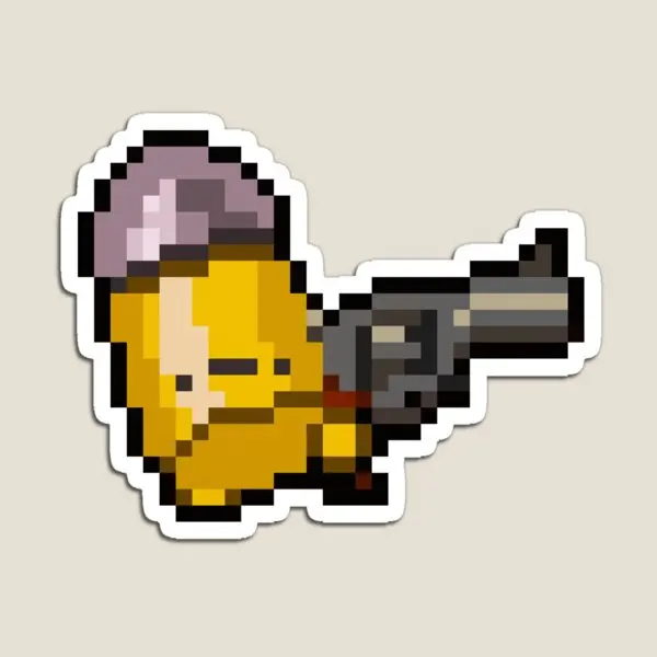 Bullet Kin Enter The Gungeon imán bebé decoración magnética refrigerador niños juguete niños hogar divertido lindo para organizador de nevera