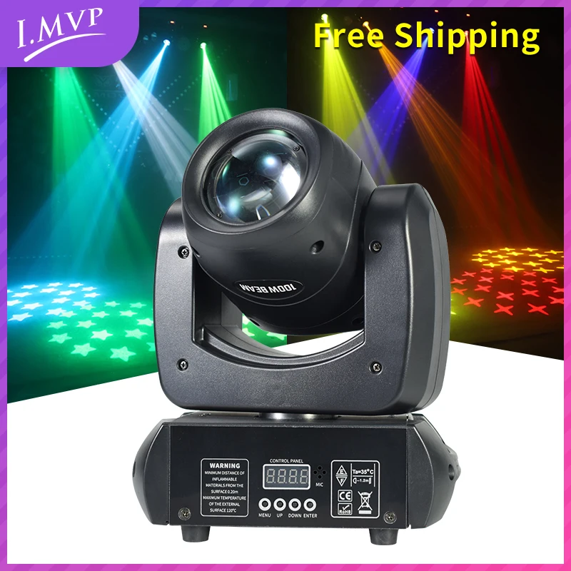 USA Warehouse 100 Watt DMX512 100W Mini LED Beam Light KTV Disco Private Room Moving Head Light