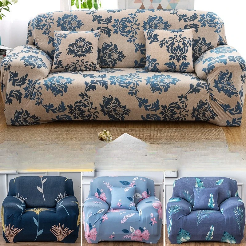 كرسي L على شكل غطاء أريكة الزاوية غطاء أريكة 1/2/3/4 مقاعد تمتد غطاء أريكة الأزهار المطبوعة أريكة يغطي لغرفة المعيشة #2