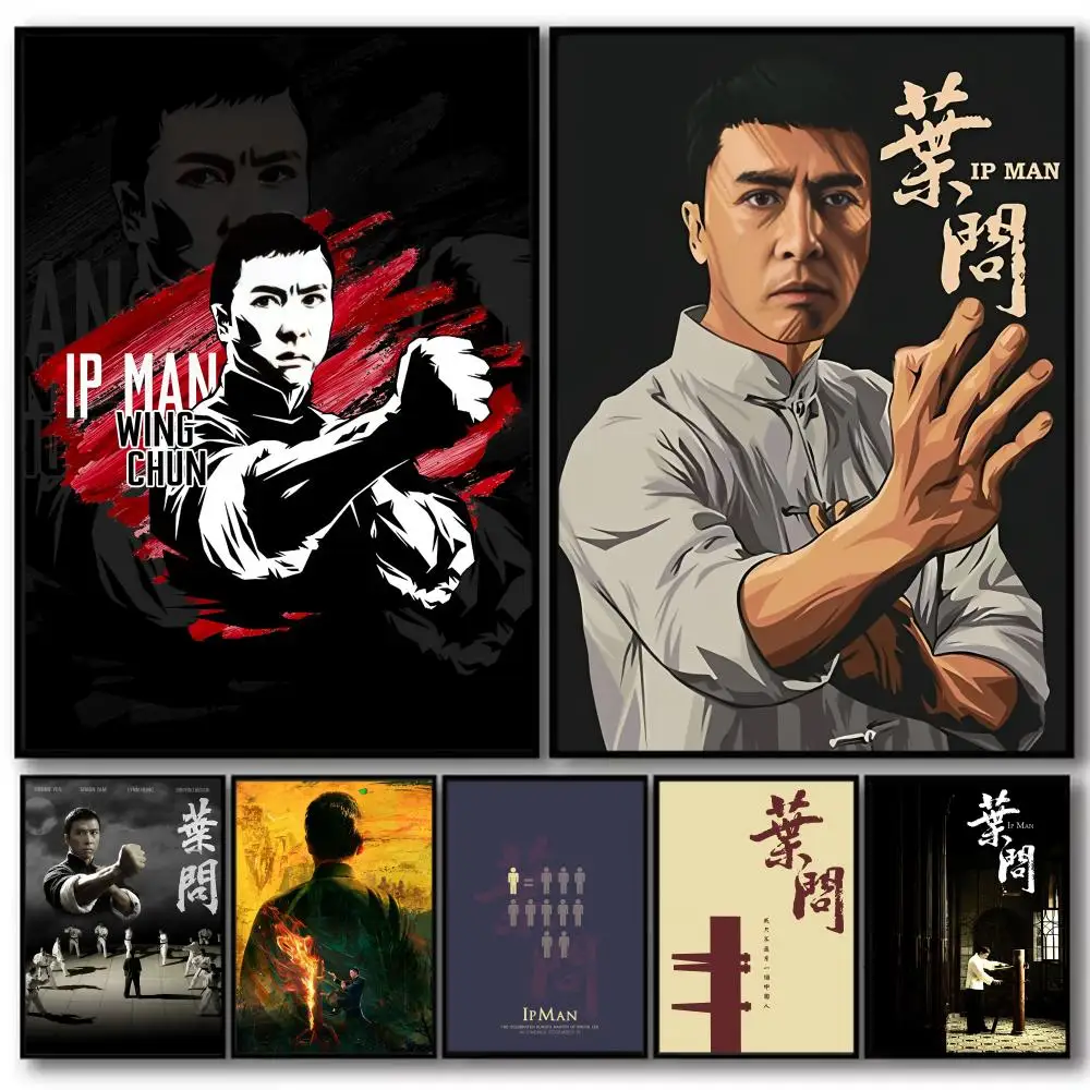 

Fight Movie I-iP MAN Painting Calligraphy High-Quality Cotton Canvas Poster Wall Art for Living Room Modern Coffee House Decor