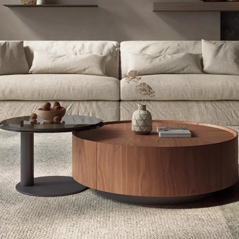 

Minimalist Leisure Coffee Table Round Solid Wood Hallway Premium Coffee Tables Corner Floor Mesas De Comedor Bedroom Furniture