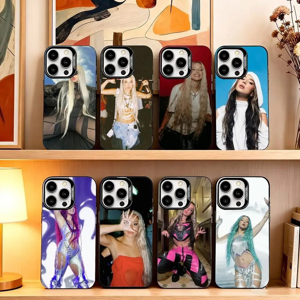 

Cute Lola Singer I-Indigos Phone Case For iPhone 17,16,15,14,13,12,11 Plus,Pro Max,XS,Colorful Silver Black Cover