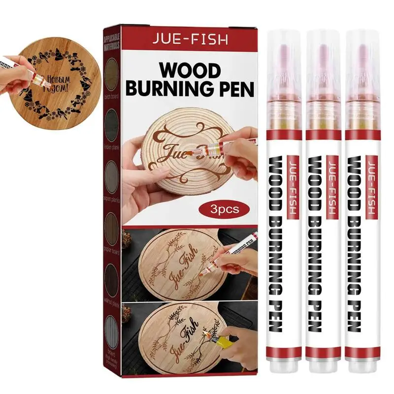 DIY Wood Burning Pen Scorch Marker Wood Burned Pen For Project Painting Pyrography Caramel Nontoxic Pen Pyrography Tool